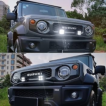 美品　SUZUKI ジムニー JB64JB74グリル LEDライト付き　送料込み ジムニー JB64W ジムニーシエラ JB74W ノマド JC74 LED付